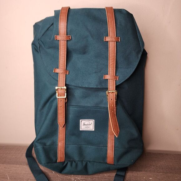 Herschel Supply Retreat Backpack 14L Mid Volume Forest Green Hiking Travel - Picture 10 of 10